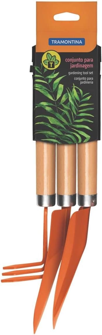Tramontina Conjunto Para Jardinagem Metálico Com Cabo De Madeira 3 Peças - Imagem 2