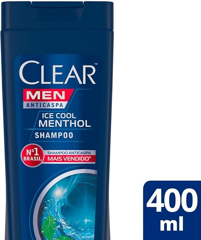 Clear Shampoo Men Anticaspa Ice Cool Menthol 400Ml - Imagem 2